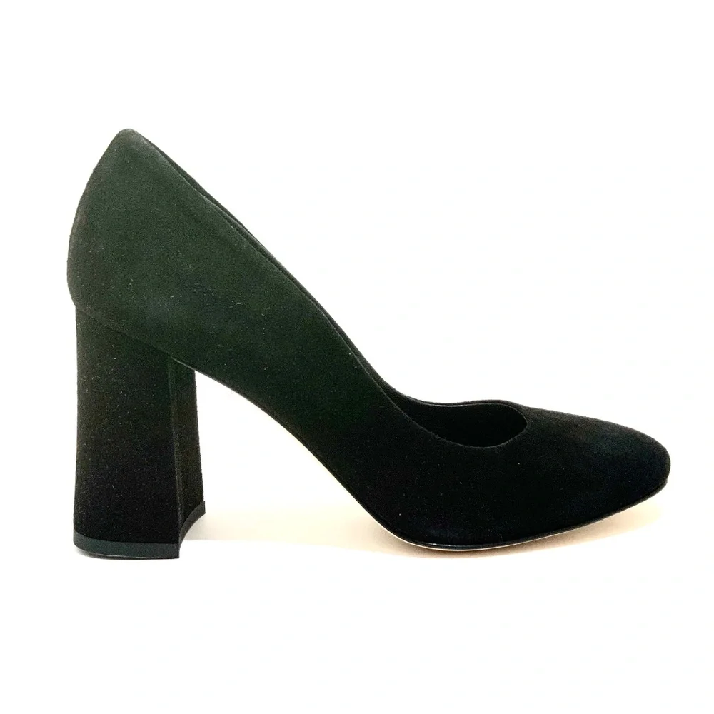 CORDANI Hannette Black Suede Leather Shoes Round Toe Womens Block Heel Pump 37 - Picture 11 of 11